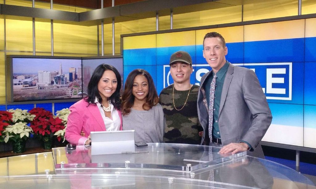 Stevie Fresco & Candice Medley with hosts Ryan Kristafer & Teresa Dufour - Channel 8, Connecticut